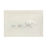 engraved christmas card with polar bear by original crown mill